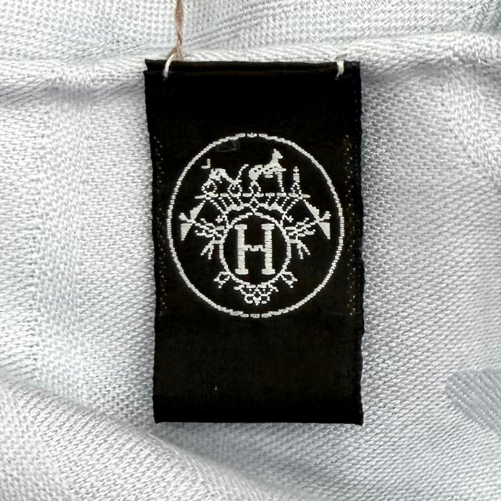 Pristine HERMES shawl New Libris Fringe large scarf muffler cashmere 262494S 57