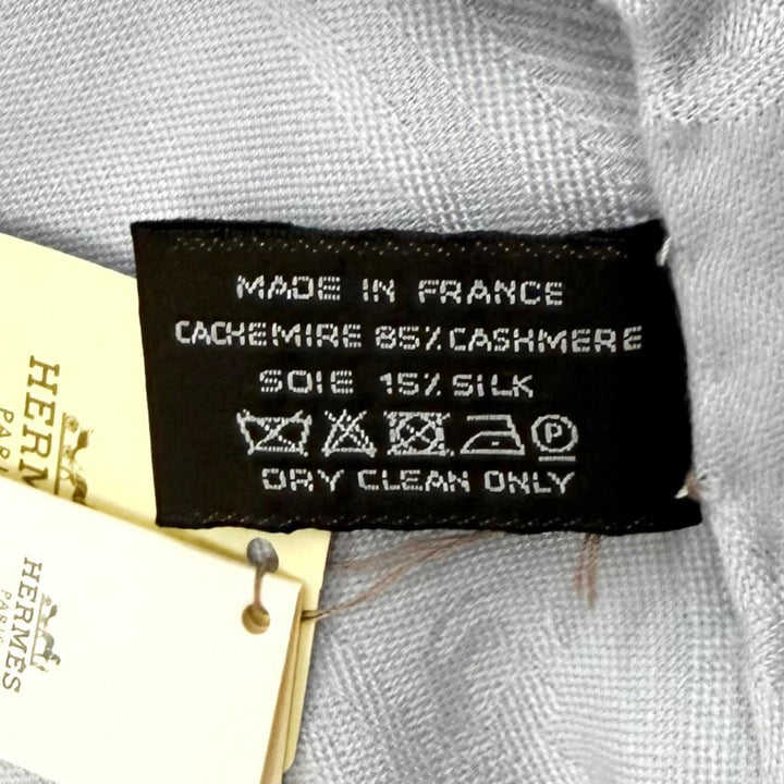 Pristine HERMES shawl New Libris Fringe large scarf muffler cashmere 262494S 57