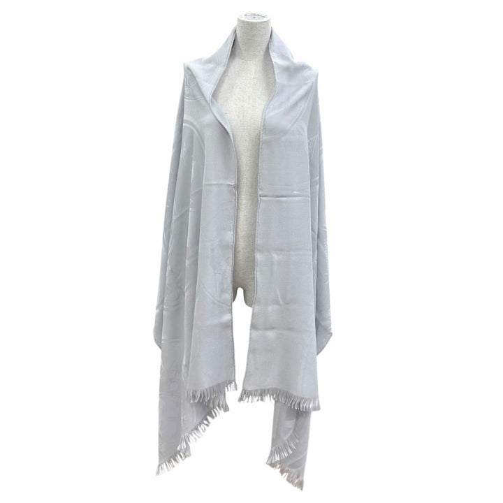 Pristine HERMES shawl New Libris Fringe large scarf muffler cashmere 262494S 57
