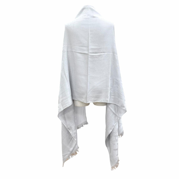 Pristine HERMES shawl New Libris Fringe large scarf muffler cashmere 262494S 57