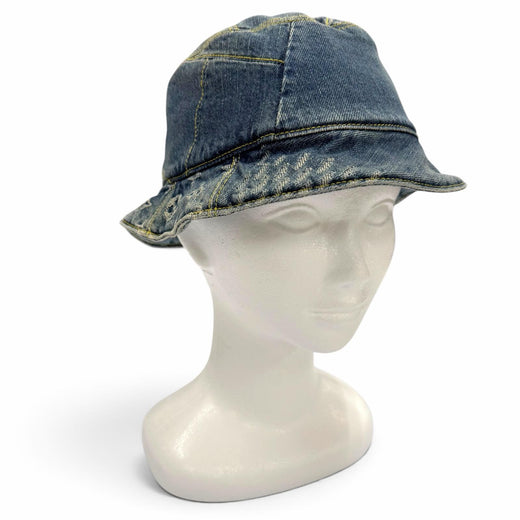 Great LOUIS VUITTON NIGO hat Boned Damier Giant Wave Monogram blue 58 MP2733