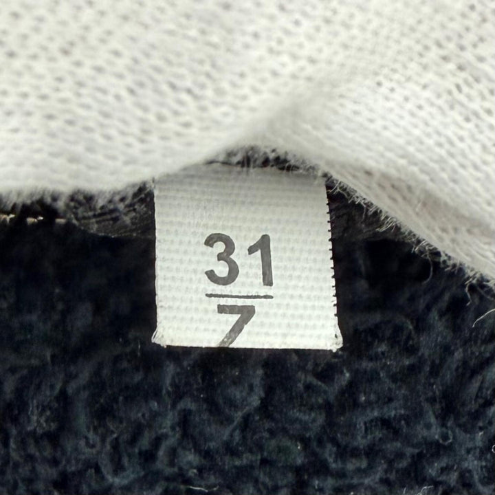 Excellent PRADA Handbag Terry Cloth Triangle Logo Pile Bag Navy Women 1NE043