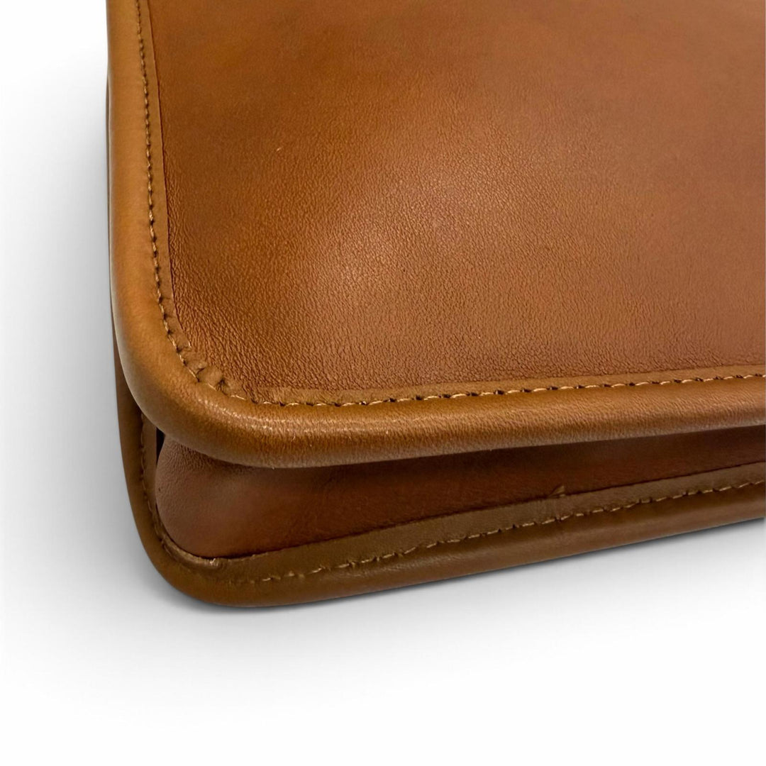 Pristine COACH Clutch bag old coach business bag Brown Glove leather