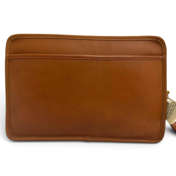 Pristine COACH Clutch bag old coach business bag Brown Glove leather