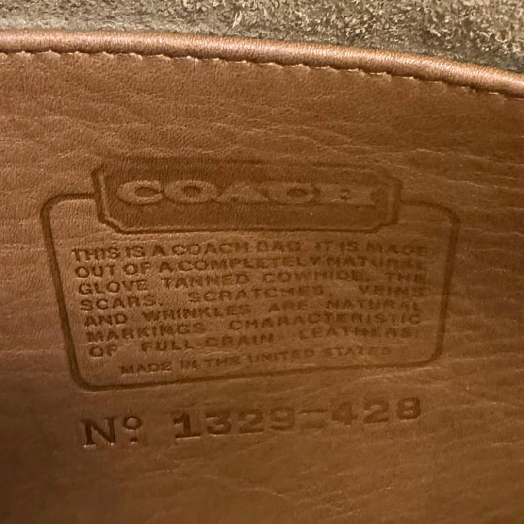 Pristine COACH Clutch bag old coach business bag Brown Glove leather