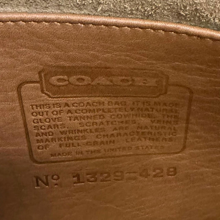 Pristine COACH Clutch bag old coach business bag Brown Glove leather