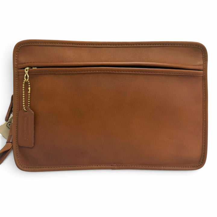 Pristine COACH Clutch bag old coach business bag Brown Glove leather