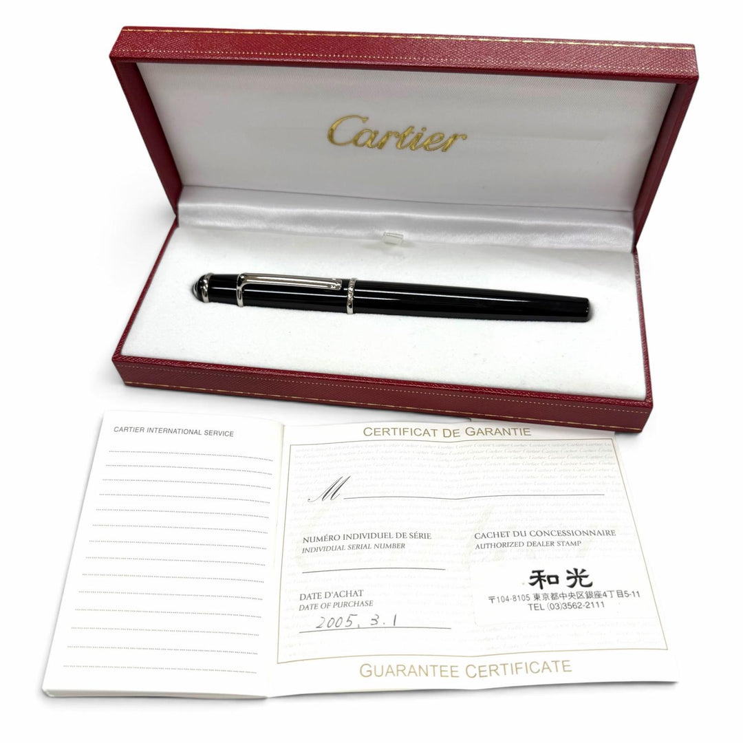 Pristine Cartier fountain pen Diaboro de Cartier black 18K mens