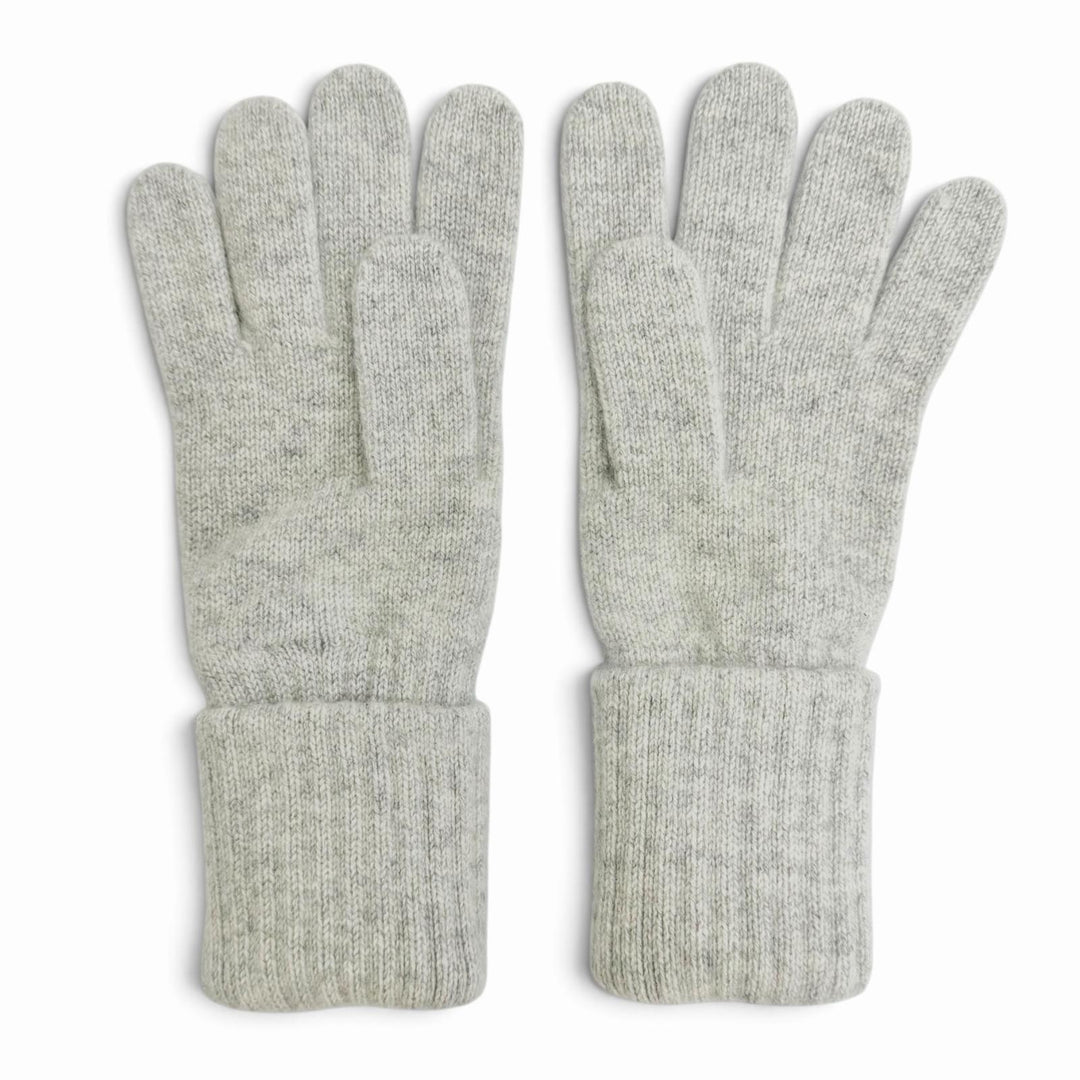 Excellent CHANEL gloves COCO Mark Knit Gloves gray cashmere Women