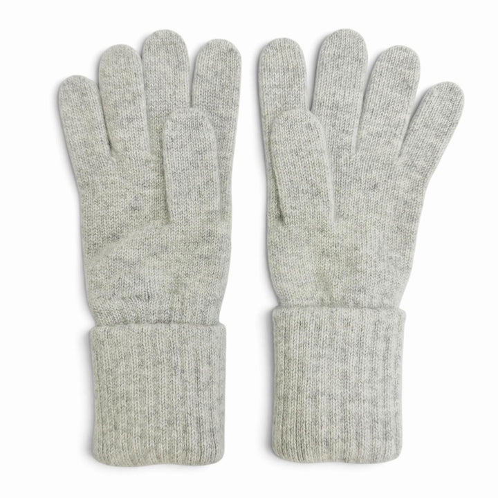 Excellent CHANEL gloves COCO Mark Knit Gloves gray cashmere Women