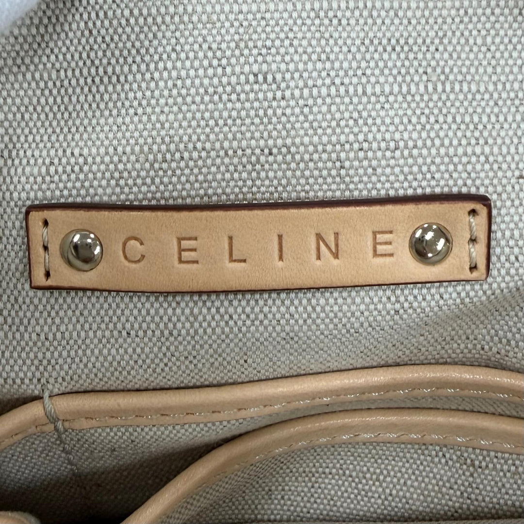 Excellent CELINE Tote Bag Old Celine Sulky Logogram Carriage Pattern Leather