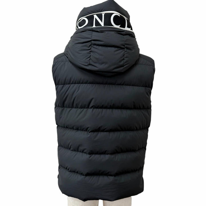 Excellent MONCLER Down vest CARDAMINE GILET hood logo black