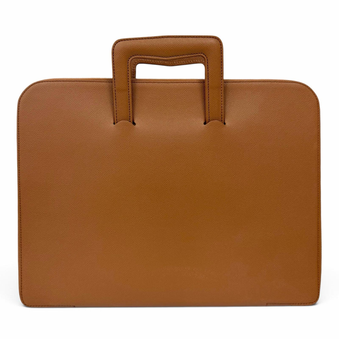 Very Good 三陽山長 Briefcase document bag business bag Brown leather mens