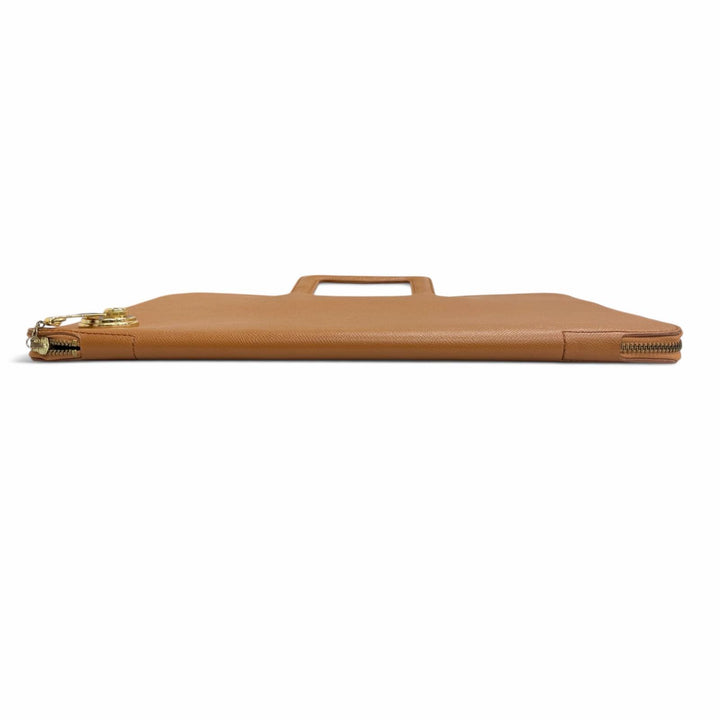 Very Good 三陽山長 Briefcase document bag business bag Brown leather mens