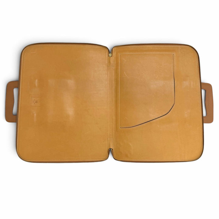 Very Good 三陽山長 Briefcase document bag business bag Brown leather mens