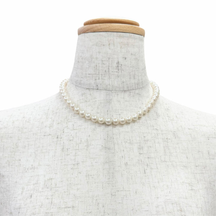 Excellent Bijou de M Necklace Madame Pearl Necklace White system Pearl Women