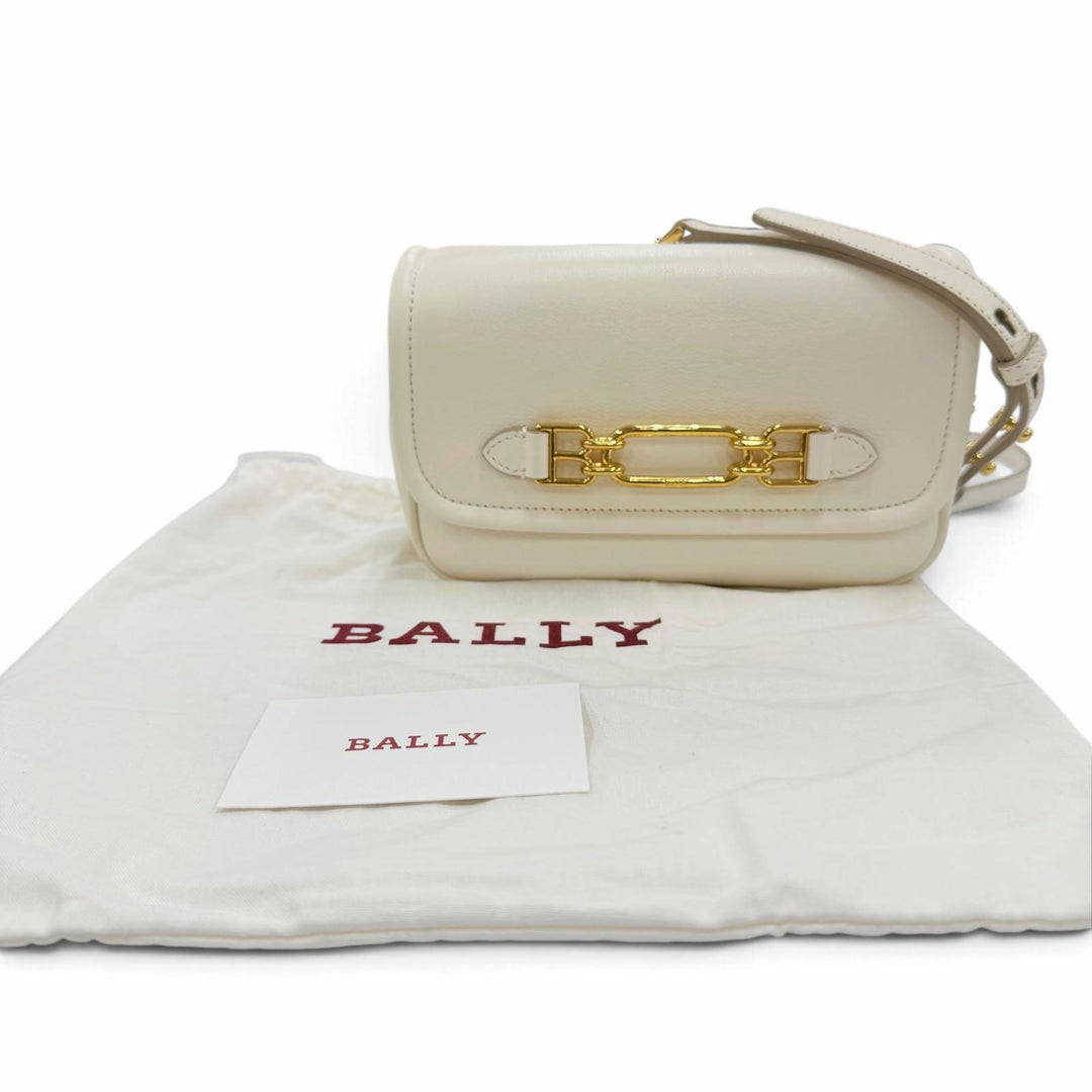 Excellent BALLY Shoulder Bag VIVA XS/03 Chain beige leather Women 6239066