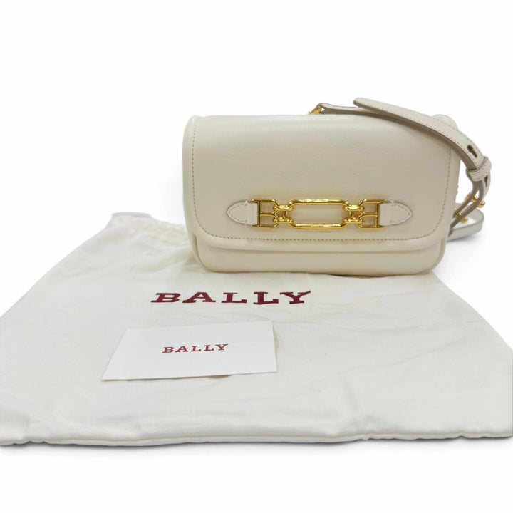 Excellent BALLY Shoulder Bag VIVA XS/03 Chain beige leather Women 6239066
