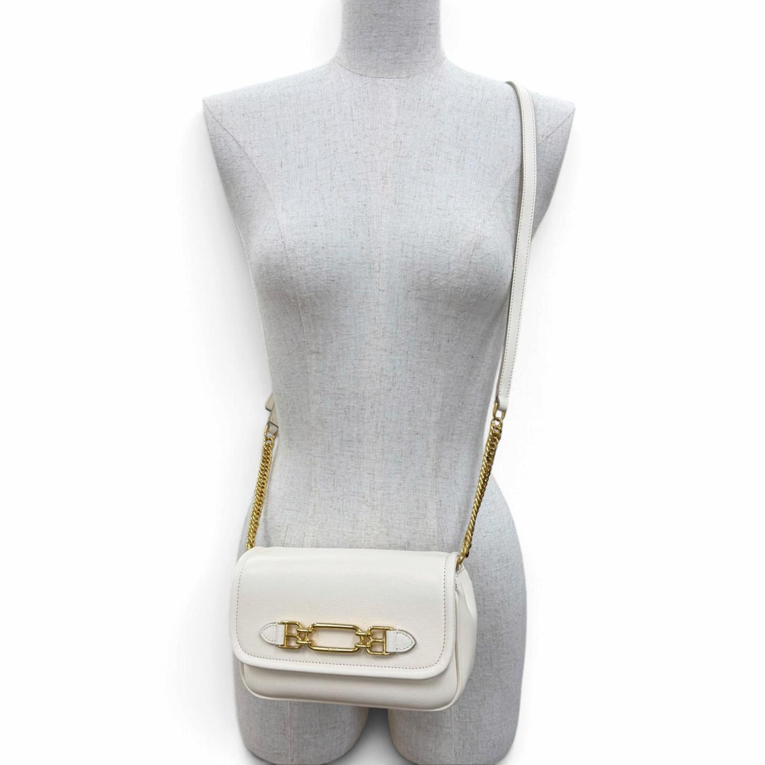 Excellent BALLY Shoulder Bag VIVA XS/03 Chain beige leather Women 6239066