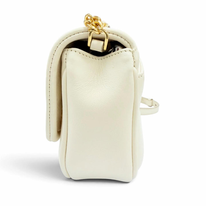 Excellent BALLY Shoulder Bag VIVA XS/03 Chain beige leather Women 6239066