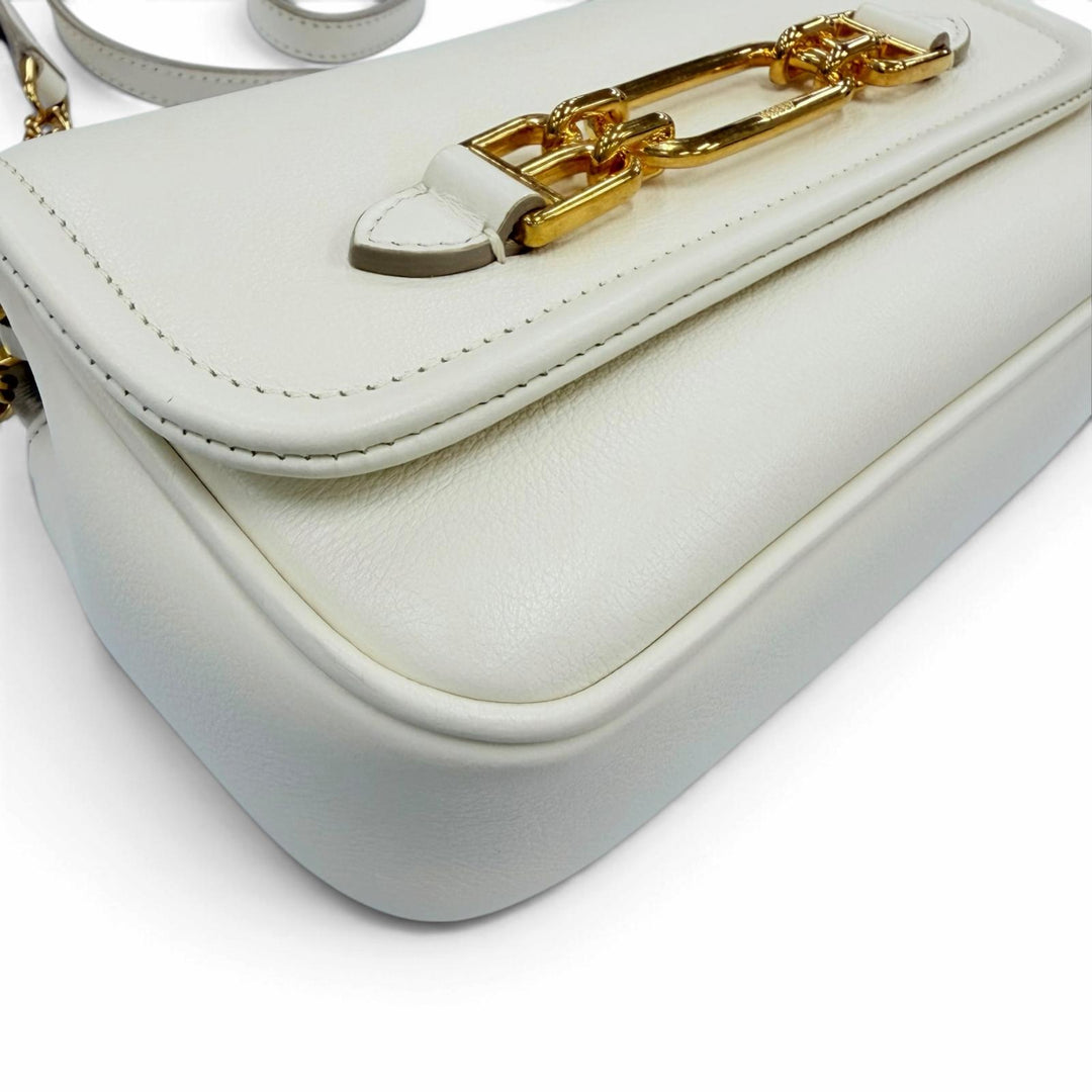 Excellent BALLY Shoulder Bag VIVA XS/03 Chain beige leather Women 6239066