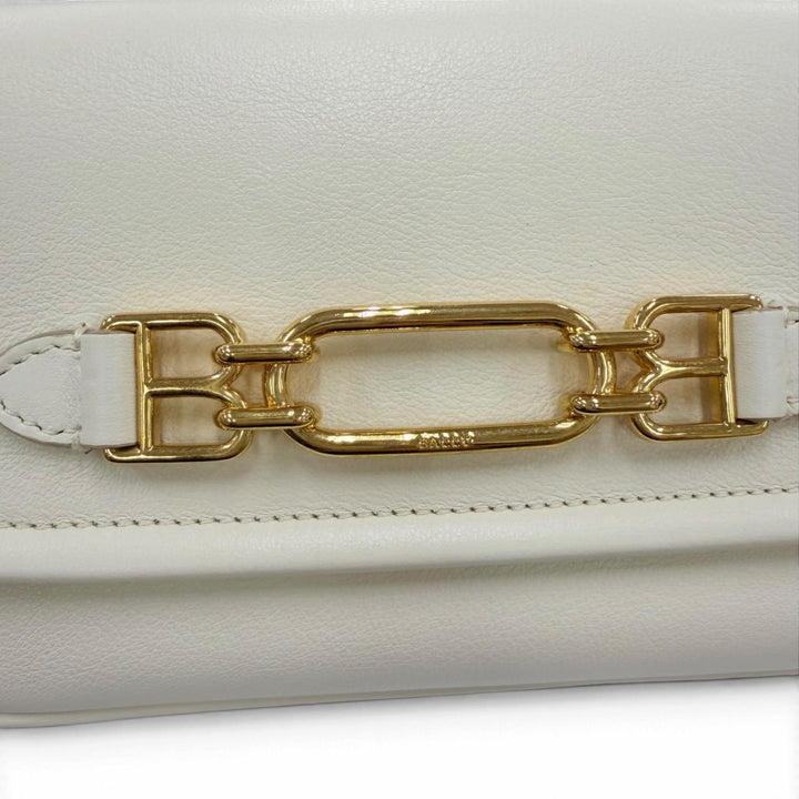 Excellent BALLY Shoulder Bag VIVA XS/03 Chain beige leather Women 6239066
