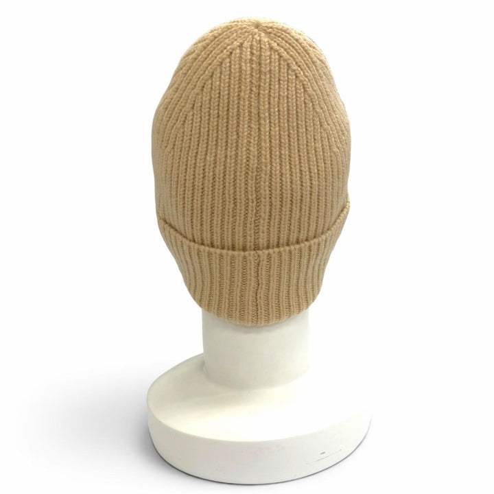 Excellent LOUIS VUITTON Knit cap Beanie LV Spark Knit hat beige cashmere M77881