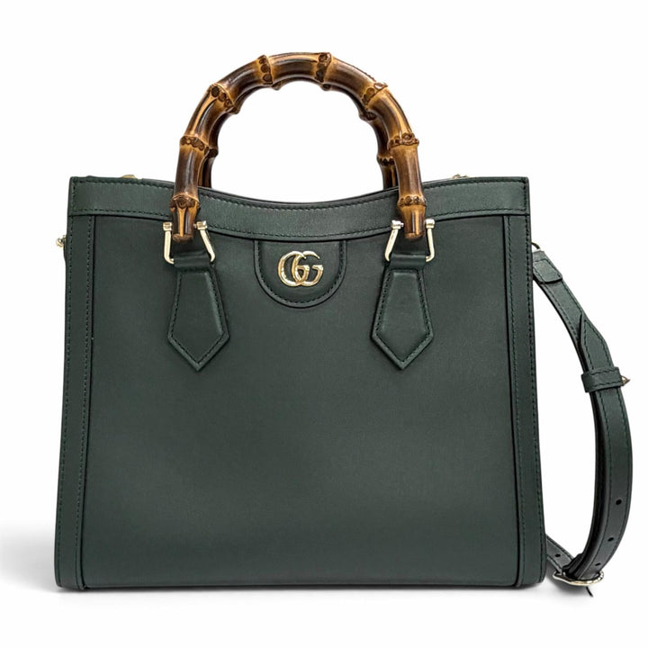 Excellent GUCCI Shoulder Bag Diana Medium Tote Bag Bamboo 2WAY handbag 853226