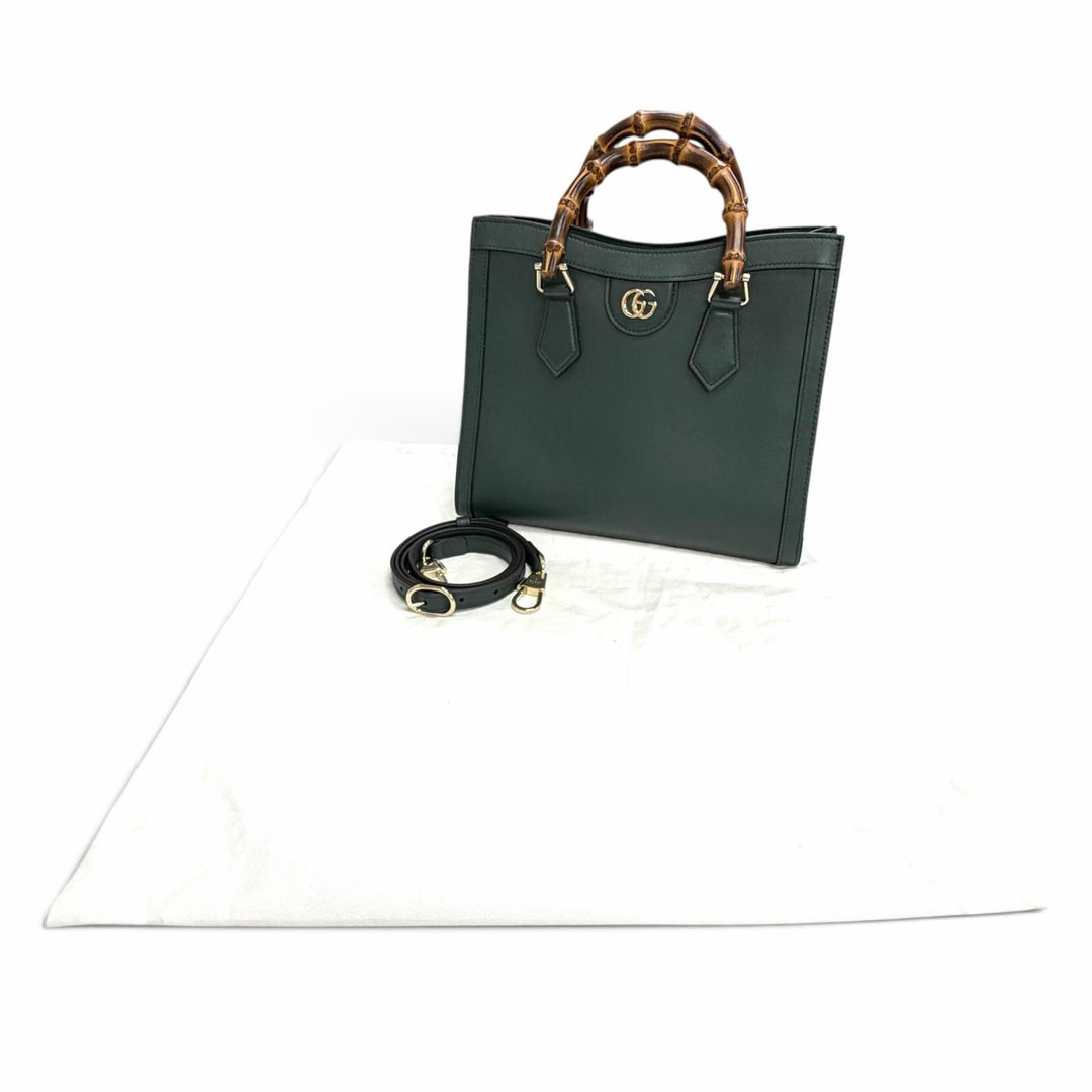Excellent GUCCI Shoulder Bag Diana Medium Tote Bag Bamboo 2WAY handbag 853226
