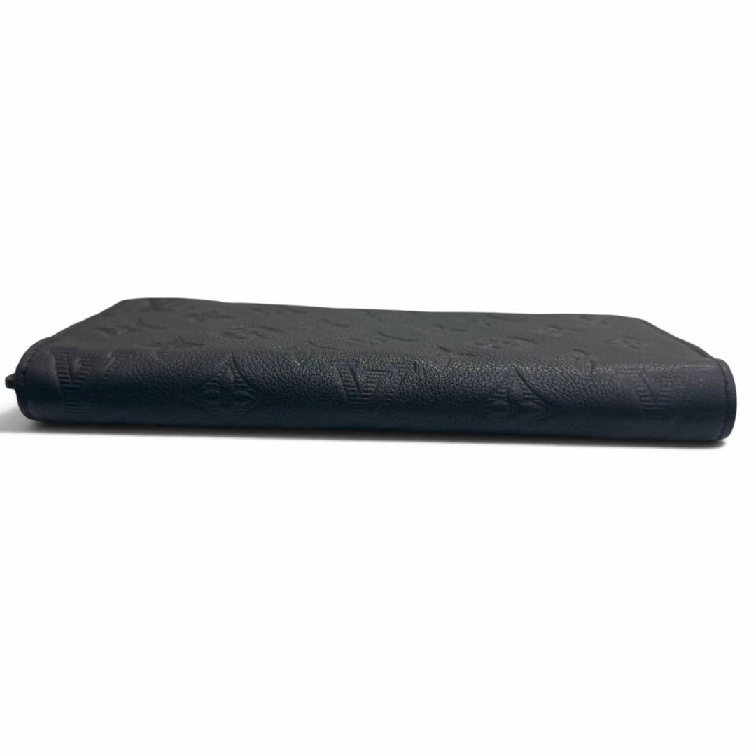 Excellent LOUIS VUITTON Purse Zippy Wallet Horizontal black Monogram shadow