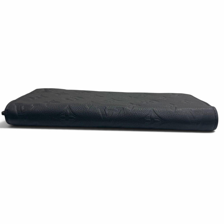 Excellent LOUIS VUITTON Purse Zippy Wallet Horizontal black Monogram shadow