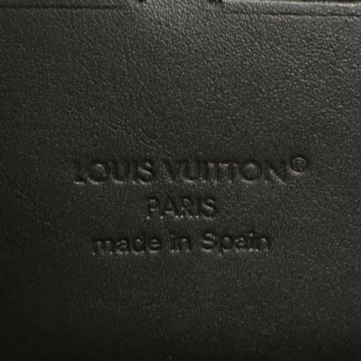 Excellent LOUIS VUITTON Purse Zippy Wallet Horizontal black Monogram shadow