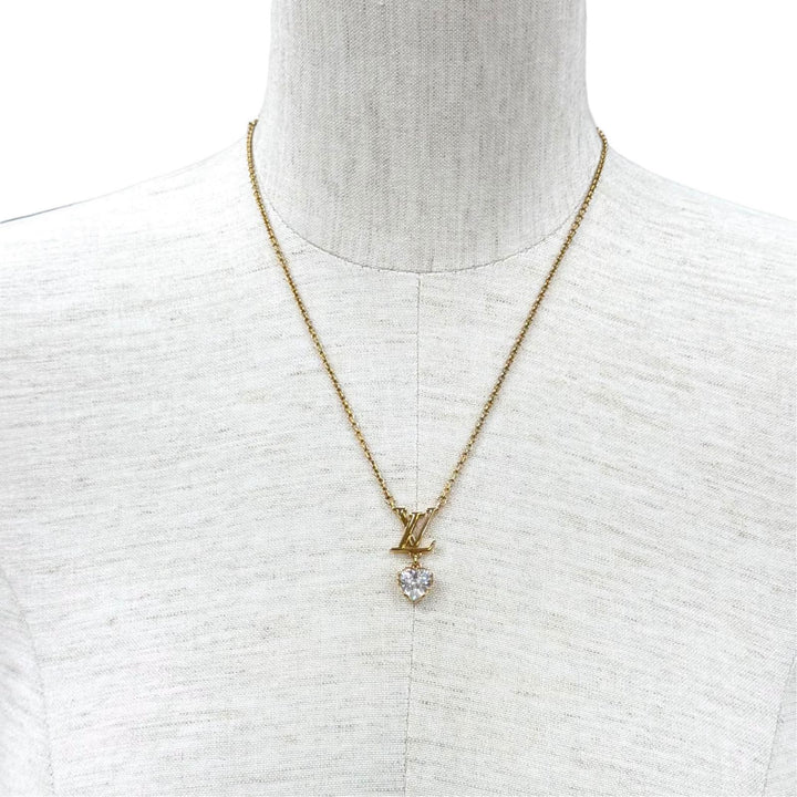 Excellent LOUIS VUITTON Necklace Necklace - LV Iconic Heart gold Women M02387