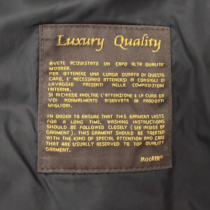 Great MOORER Down jacket TURATO-106S Nylon denim panel hooded jacket black IT 48