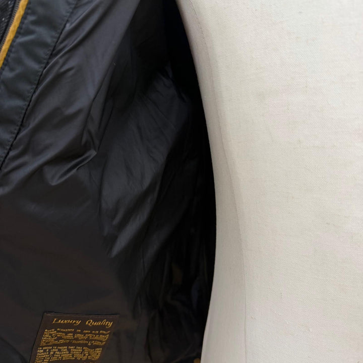 Great MOORER Down jacket TURATO-106S Nylon denim panel hooded jacket black IT 48