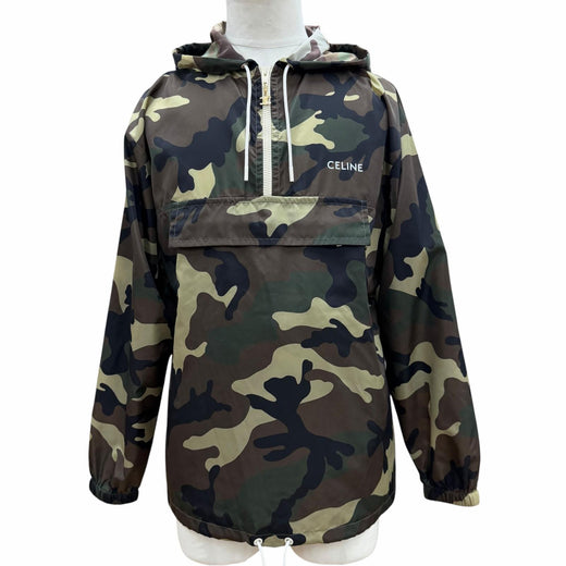 Excellent CELINE Nylon jacket Camouflage khaki Nylon mens 36 2W388479N