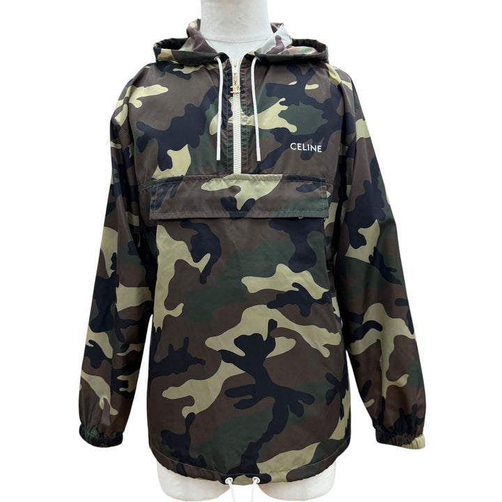 Excellent CELINE Nylon jacket Camouflage khaki Nylon mens 36 2W388479N