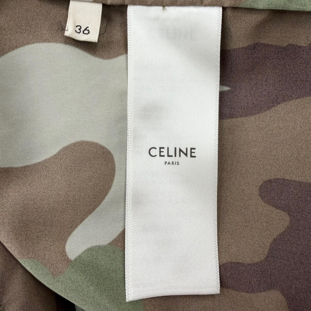 Excellent CELINE Nylon jacket Camouflage khaki Nylon mens 36 2W388479N