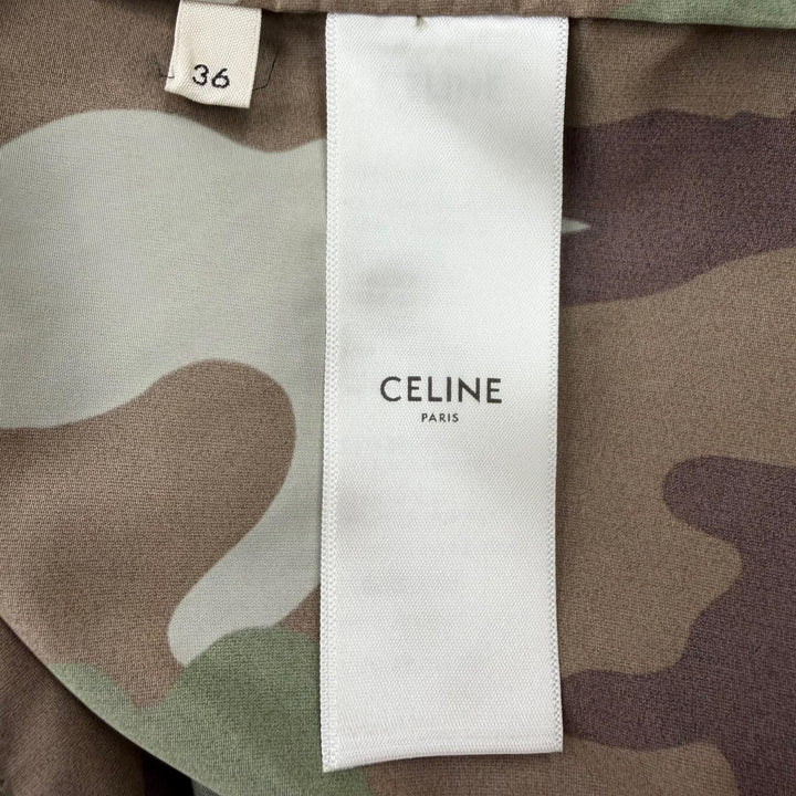 Excellent CELINE Nylon jacket Camouflage khaki Nylon mens 36 2W388479N