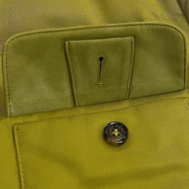 Great Loro Piana Down jacket RAIN SYSTEM Goat leather accents, green M FAL8088
