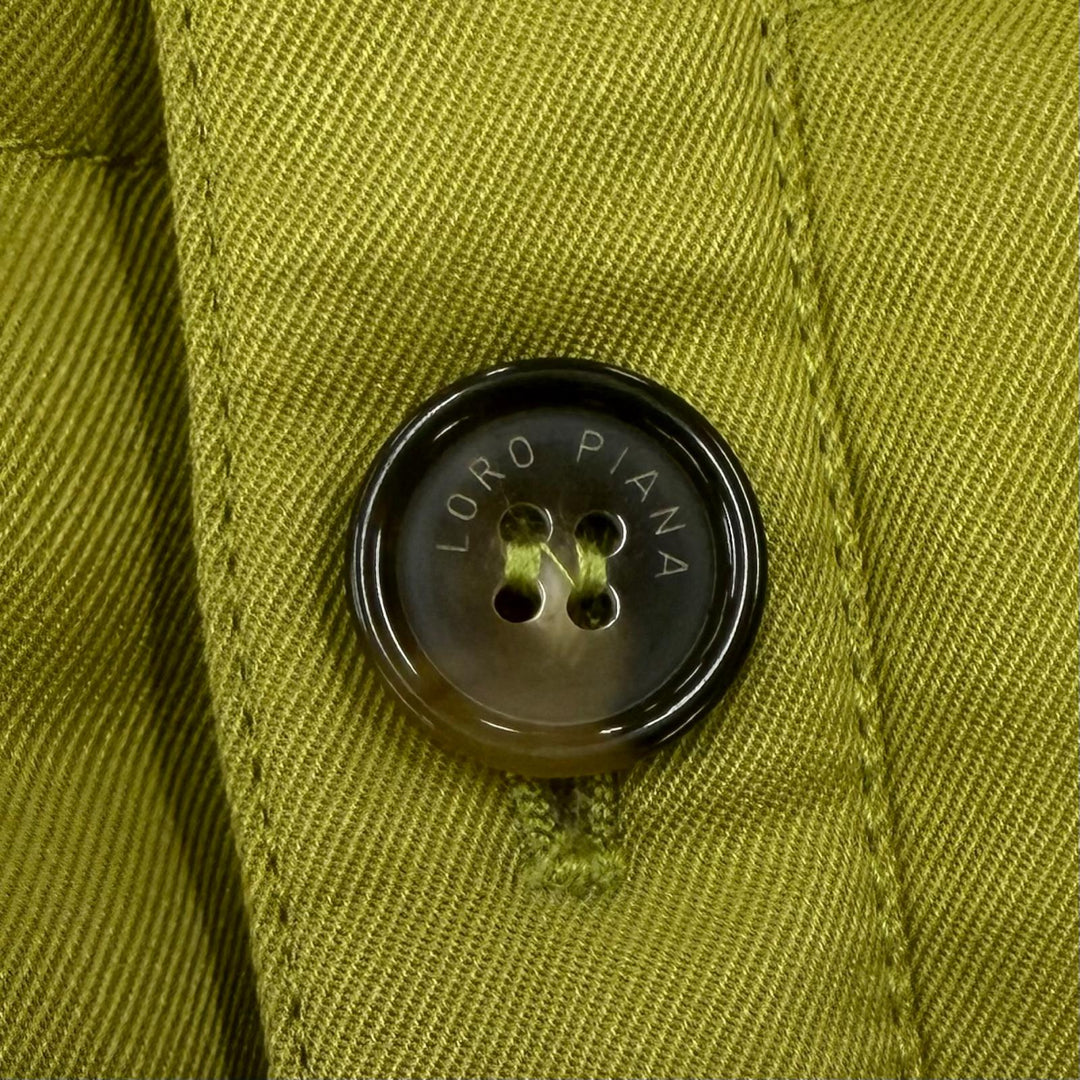Great Loro Piana Down jacket RAIN SYSTEM Goat leather accents, green M FAL8088