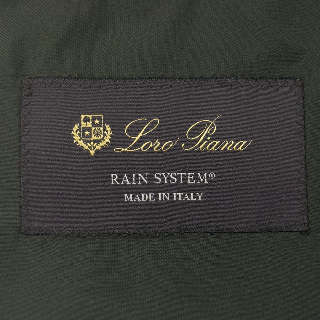 Great Loro Piana Down jacket RAIN SYSTEM Goat leather accents, green M FAL8088