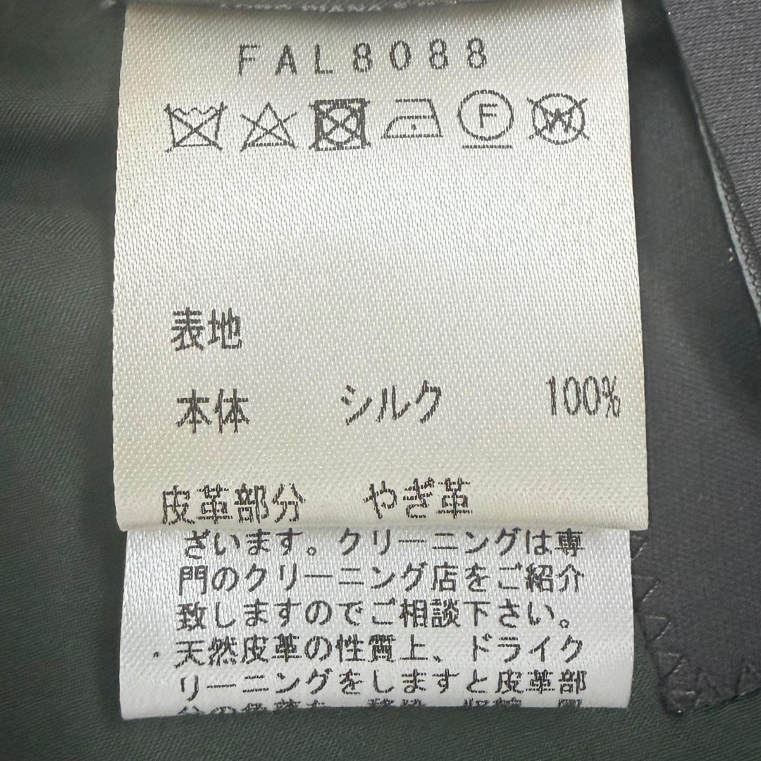 Great Loro Piana Down jacket RAIN SYSTEM Goat leather accents, green M FAL8088