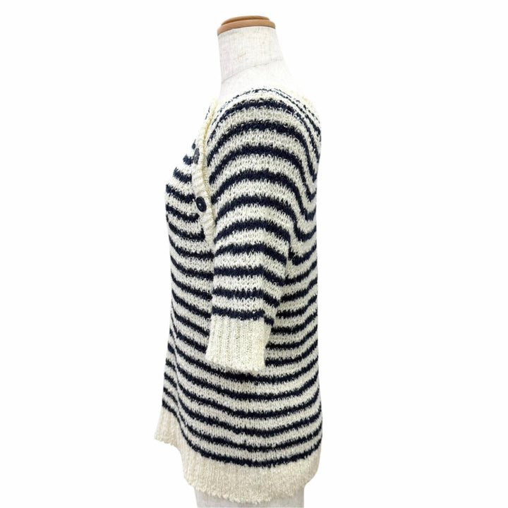 Excellent Christian Dior Short sleeve knit Marinier Anchor Button 40 524S24A7026