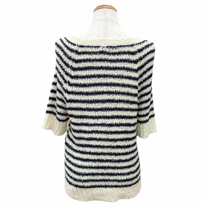 Excellent Christian Dior Short sleeve knit Marinier Anchor Button 40 524S24A7026