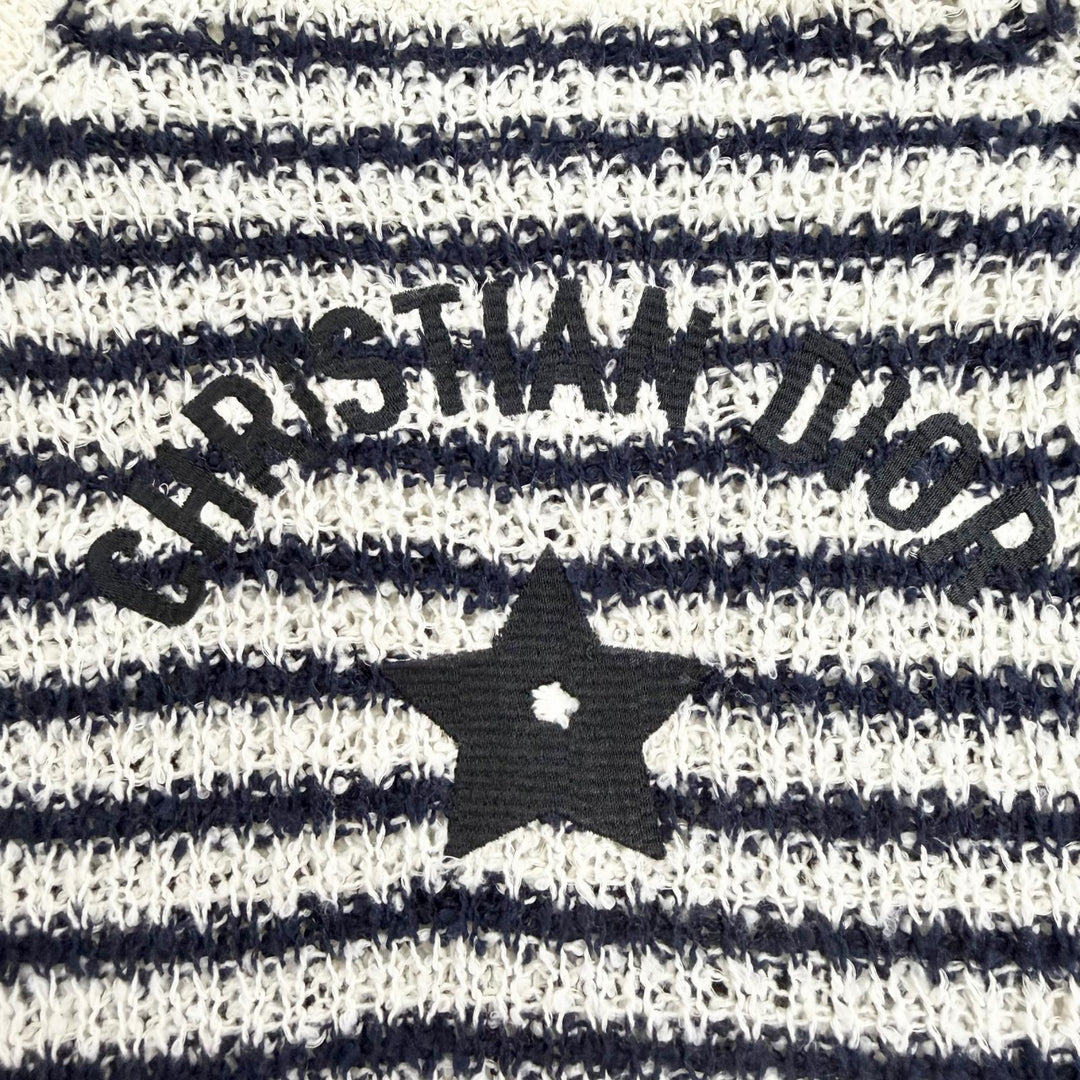 Excellent Christian Dior Short sleeve knit Marinier Anchor Button 40 524S24A7026