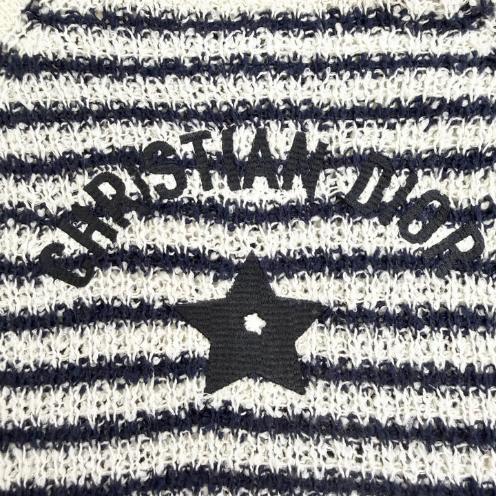 Excellent Christian Dior Short sleeve knit Marinier Anchor Button 40 524S24A7026