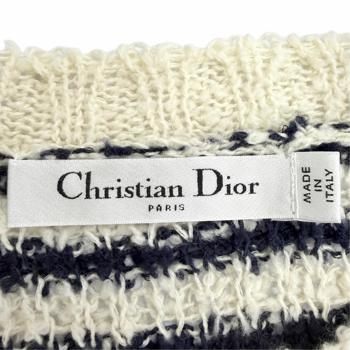 Excellent Christian Dior Short sleeve knit Marinier Anchor Button 40 524S24A7026