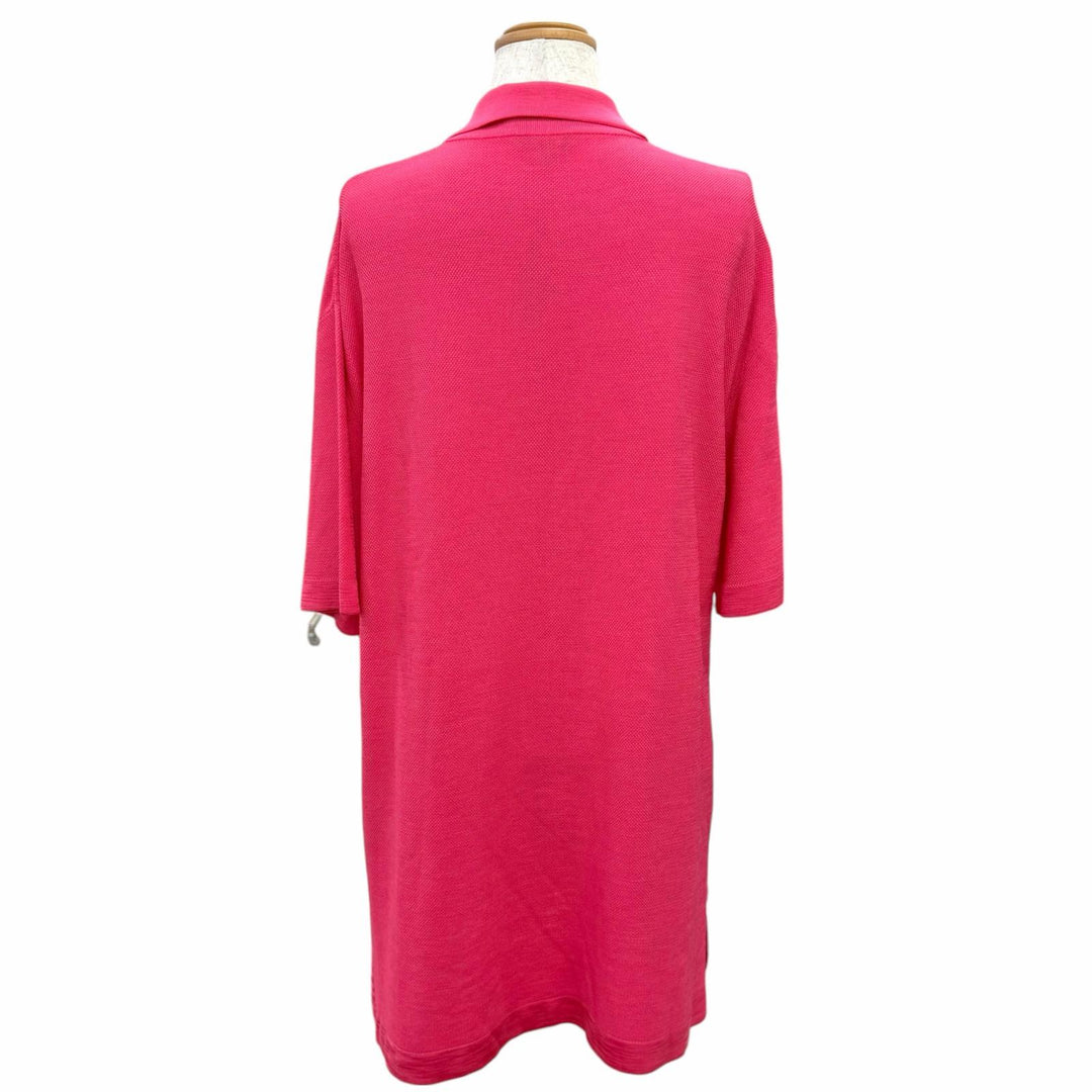 Great CHANEL Short sleeve polo shirt COCO Mark button pink 34 21P P70430K10050