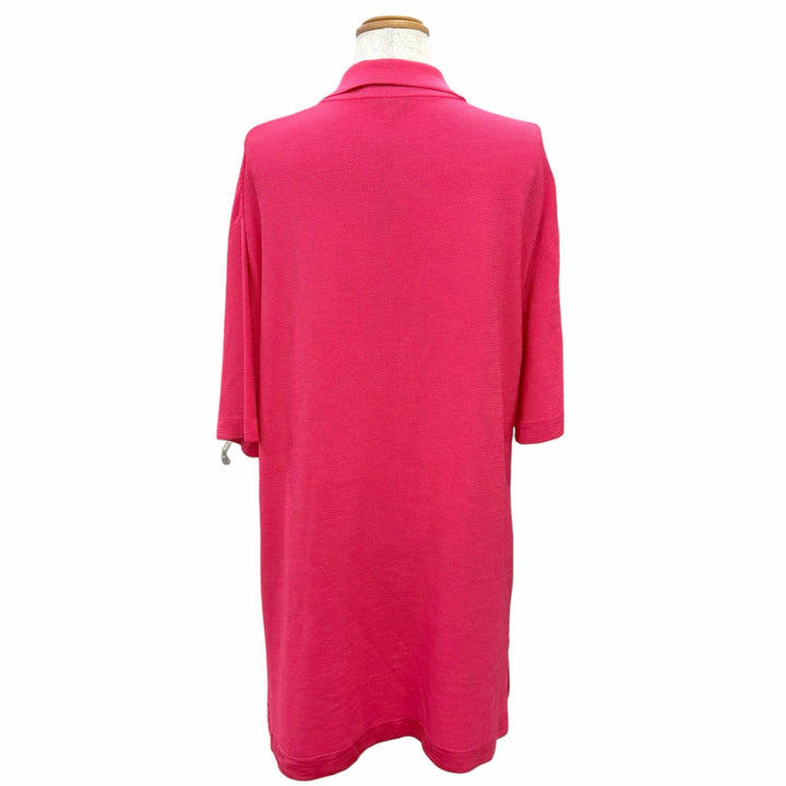 Great CHANEL Short sleeve polo shirt COCO Mark button pink 34 21P P70430K10050
